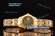 Rolex Datejust Lady Pearlmaster 2813 Automatic Gold Case with Mop Dial and Yellow Gold Strap ETA Coating