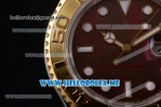 Rolex Yacht-Master 40 Clone Rolex 3135 Automatic Two Tone Case/Bracelet with Green MOP Dial and Dot Markers (BP)