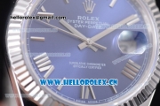 Rolex Day-Date II Swiss ETA 2836 Automatic Stainless Steel Case/Bracelet with Dark Blue Dial and Roman Numeral Markers (BP)