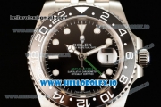 Rolex GTM-Master II 2836 Automatic Steel Case with Black Dial Dots Markers and Steel Bracelet