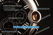 Cartier Ballon Bleu De Chrono Swiss Valjoux 7750 Automatic Two Tone Case with Black Dial and Two Tone Bracelet - (H)