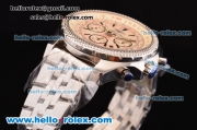 Breitling Bentley Chronograph Swiss Valjoux 7750 Automatic Steel Case/Strap with Beige Dial