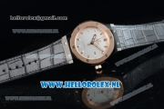 Hublot Classic Fusion Miyota 9015 Automatic Rose Gold Case with White Dial Stick Markers and Black Genuine Leather Strap