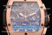 Hublot MP-06 Senna Champion 88 Chrono Miyota Quartz Rose Gold Case with Skeleton Dial and Yellow/Black Leather Strap