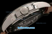 Chopard Mille Miglia GTXL GMT Swiss ETA Automatic Movement Steel Case with White Markers and Brown Leather Strap