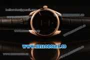 Omega De Ville Tresor Master Co-Axial Clone 8800 Automatic Rose Gold Case with Black Dial and Black Leather Strap - (YF)