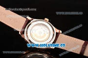 Patek Philippe Calatrava Tourbillon Swiss ETA 2824 Automatic Rose Gold Case with Stick Markers and Black Dial