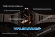 Richard Mille RM 023 Miyota 9015 Automatic PVD Case with Eagle Skeleton Dial Dot Markers and Black Rubber Strap