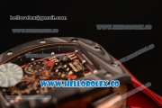 Richard Mille RM 11-02 Swiss Valjoux 7750 Automatic Carbon Fiber Case with Skeleton Dial and Red Rubber Strap - 1:1 Original