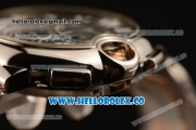 Cartier Ballon Bleu De Chrono Swiss Valjoux 7750 Automatic Two Tone Case with Black Dial and Two Tone Bracelet - (H)