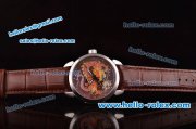 Ulysse Nardin Classico Enamel Champleve Dragon ST22 Automatic Steel Case with Brown Dial and Brown Leather Strap - ETA Coating