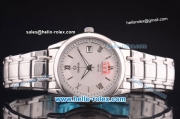 Omega De Ville Automatic Full Steel with White Dial and Silver Roman Markers