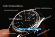 Rolex Cellini Time Asia Automatic Steel Case with Black Dial and Silver Stick Markers (New)