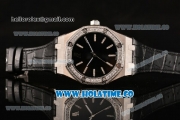 Audemars Piguet Royal Oak 41MM Asia Automatic Steel Case with Black Dial Diamonds Bezel and Stick Markers