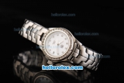 Tag Heuer Link 200 Meters Quartz Diamond Bezel and Marking with White Dial Lady Size