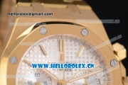 Audemars Piguet Royal Oak Chronograph Swiss Valjoux 7750 Automatic Yellow Gold Case/Bracelet with White Dial Stick Markers (EF)