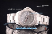 Rolex Yachtmaster Swiss ETA 2836 Automatic Full Steel with Silver Dial 10 Micron Plated-1:1 Original