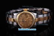 Rolex Datejust Oyster Perpetual Automatic with Gold Dial and Gold Bezel,Number Marking-Lady Size