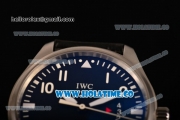 IWC Pilot's Watch Mark XVII Swiss ETA 2892 Automatic Steel Case with Blue Dial and Black Leather Strap - White Arabic Numeral Markers