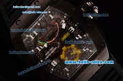 Richard Mille RM036 ST28-UP Automatic PVD Case with Black Rubber Strap Numeral Markers and Skeleton Dial - 7750 Coating
