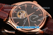 Patek Philippe Calatrava Tourbillon Swiss ETA 2824 Automatic Rose Gold Case with Stick Markers and Black Dial