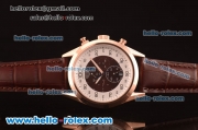 Tag Heuer Mikrograph Asia Automatic Rose Gold Case with Brown/White Dial