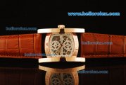 Bvlgari Assioma Skeleton Automatic Movement Rose Gold Case with Brown Leather Strap