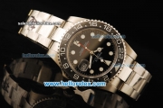 Rolex GMT-Master II Automatic Movement Full Steel with Black Dial and Black Bezel