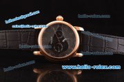 MontBlanc Star Power Reserve Asia ST22 Automatic Rose Gold Case with Black Dial and Rose Gold Arabic Numeral Markers - 7750 Coating