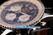 Breitling Limited Edition Cosmonaute 1962 Navitimer Chrono Swiss Valjoux 7750 Automatic Steel Case with Black Leather Bracelet and Black Dial - 1:1 (Noob)