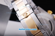 Rolex Datejust II Oyster Perpetual Automatic Movement Two Tone with Gold Bezel-White Dial and Gold Roman Markers