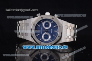 Audemars Piguet Royal Oak 41MM Seiko VK64 Quartz Stainless Steel Case/Bracelet with Blue Dial and Stick Markers