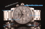 MontBlanc Swiss Valjoux 7750 Automatic Full Steel with Silver Dial SS Strap