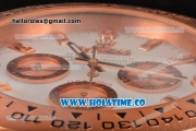 Rolex Daytona Swiss Quartz Rose Gold Case with White Dial - Wall Clock