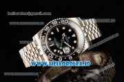 Rolex GTM-Master II 2836 Automatic Steel Case with Black Dial Dots Markers and Steel Bracelet