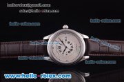 MontBlanc Swiss 2824 Automatic Steel Case with White MOP Dial and Brown Leather Strap