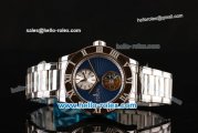 Corum Romvlvs Two Time Zone Automatic Full Steel with Blue Dial