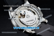 Cartier Calibre de Cartier Diver Swiss ETA 2824 Automatic Steel Case White Dial With Roman Numeral Markers Black Rubber Strap