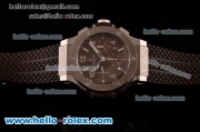 Hublot Big Bang Chrono Clone HUB4100 Automatic Steel Case with Brown Rubber Strap Brown Dial