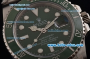 Rolex Submariner Rolex 3135 Automatic Stainless Steel Case with Stainless Steel Strap and Green Dial Stick Markers - 1: 1 Original (LF)