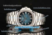 Patek Philippe Nautilus Miyota 9015 Automatic Full Steel with Blue Dial and White Stick Markers