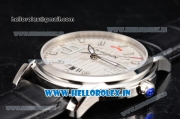 BlancPain L-Evolution Automatic 8 Days Miyota 9015 Automatic Steel Case with White Dial and Black Leather Strap (G5)