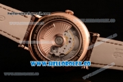 Breguet Classique Miyota 9015 Automatic Rose Gold Case with White Dial and Brown Leather Strap - (AAAF)