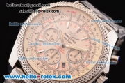 Breitling Bentley Chronograph Swiss Valjoux 7750 Automatic Steel Case/Strap with Beige Dial