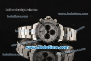 Rolex Daytona Chrono Swiss Valjoux 7750 Automatic Steel Case with Black Bezel White Dial and Arabic Numeral Markers