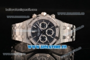 Audemars Piguet Royal Oak Chronograph Swiss Valjoux 7790 Automatic Steel/Diamonds Case with Diamonds Bezel Blue Dial and Stick Markers (EF)