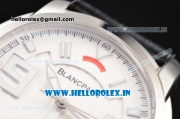 BlancPain L-Evolution Automatic 8 Days Miyota 9015 Automatic Steel Case with White Dial and Black Leather Strap (G5)