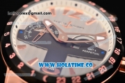 Ulysse Nardin El Toro / Black Toro Asia Automatic Rose Gold Case with White Dial Stick Markers and PVD Bezel