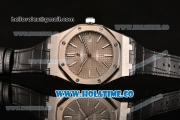 Audemars Piguet Royal Oak 41MM Asia Automatic Steel Case with Grey Grids Dial and Stick Markers