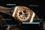 Audemars Piguet Royal Oak Offshore Panda Themes Chronograph Swiss Valjoux 7750 Automatic Steel Case with White Dial and Run 12 Second-1:1 Original